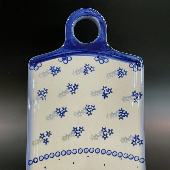 Unikat Polish Pottery Cheese Cutting Board Charcuterie Serving 11” Signed - Picture 4 of 5
